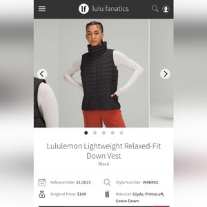 Lululemon Lightweight Relaxed Fit Vest
